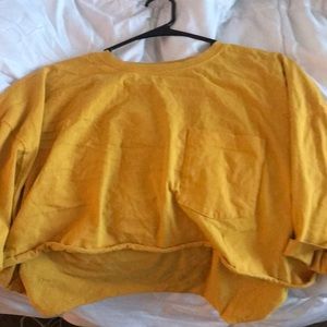 Yellow crop top